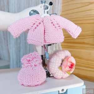 Combo Casaco e Touca BONECA COMIGO! - Rosa Bebê