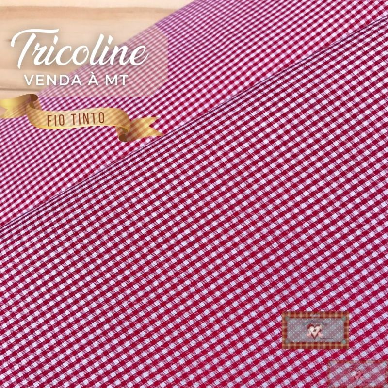 Tecido Tricoline Fio-Tinto VIchy Xadrez M - Vermelho