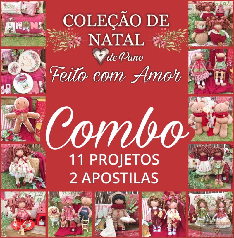 Atelier Coração de Pano Projeto Digital - Fofinhos de Natal Atelier Coração  de Pano