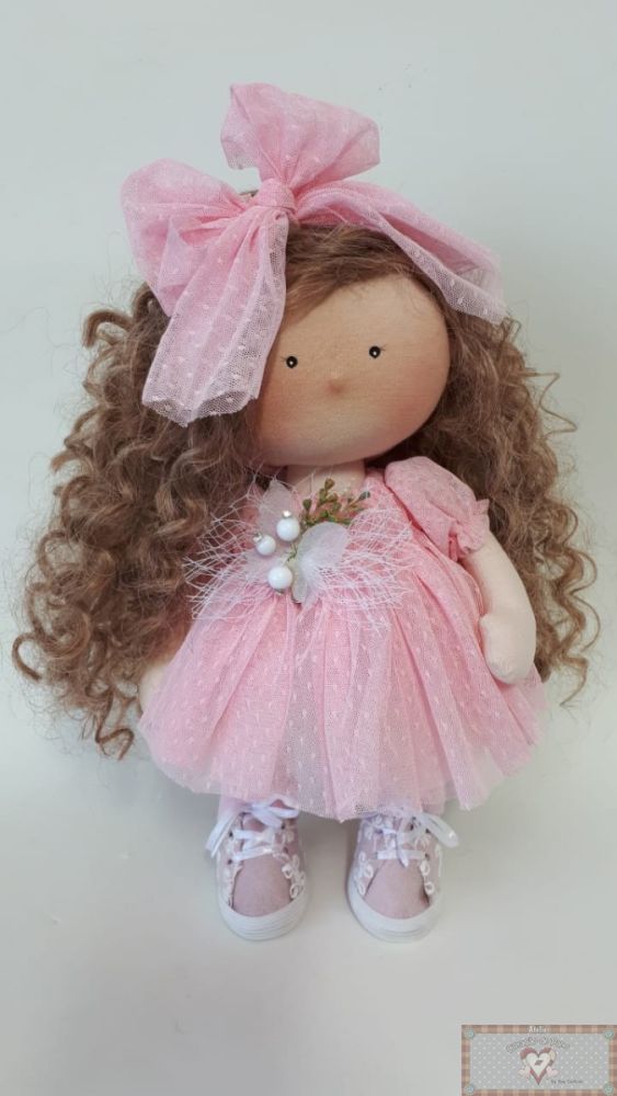 Roupa de boneca Russa - Conjunto Vestido Rose - Cor Rose - Boneca de pano -  roupa.
